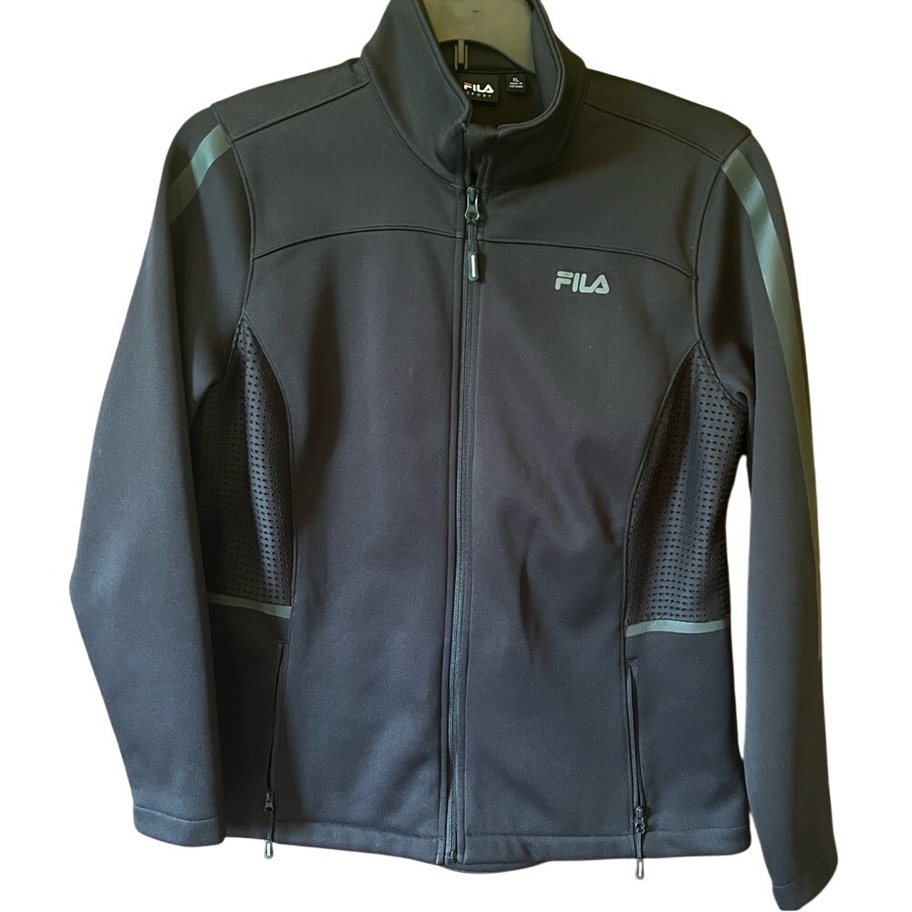 ▪️ XL Women's Fila Sport jacket w zip front & pockets, minimalist design, warm.